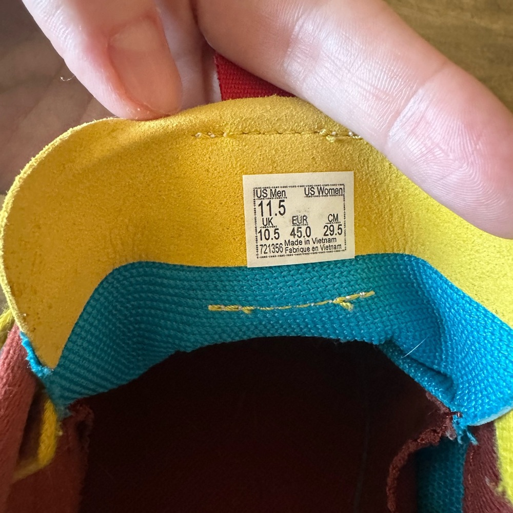 Vans Men's Blue and Yellow Sneakers Size 11.5 - Picture 4 of 8